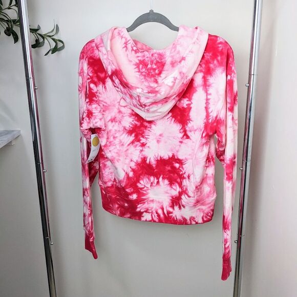NWT Pink Tie dye Spiritual Gangster hooded sweatshirt - Picture 3 of 10